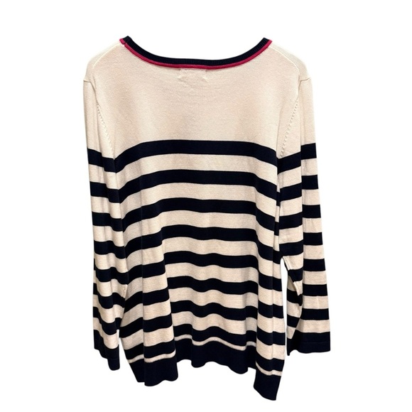 Kim Rogers Womens Intarsia Sweater Pink Sequin Bow Womans Plus 2X Casual Wear - Picture 7 of 11